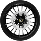 Coastal Moto Atlantic Front Wheel - Black Cut (21") | Rotors (11.8") | Dunlop Tire (130/60B21) - 0335-0021  PKG-ATL213BC-ABST